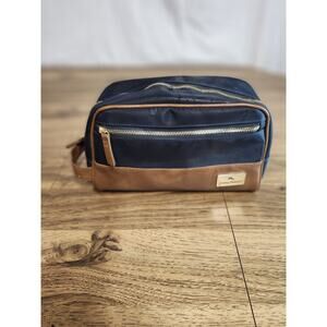 Tommy Bahama Toiletry Travel Bag Dock Bag Travel Bag Navy Brown Leather
